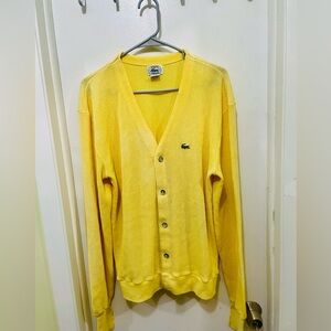 Yellow  Lacoste Cardigan